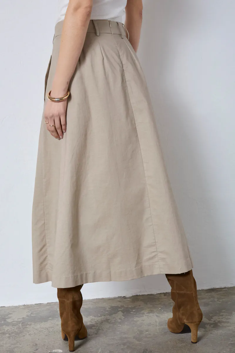 Leila Anya Pleat Skirt, Bisquit