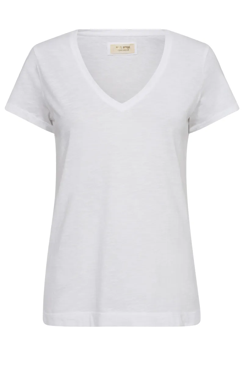 Arden Organic V-Neck Tee, White