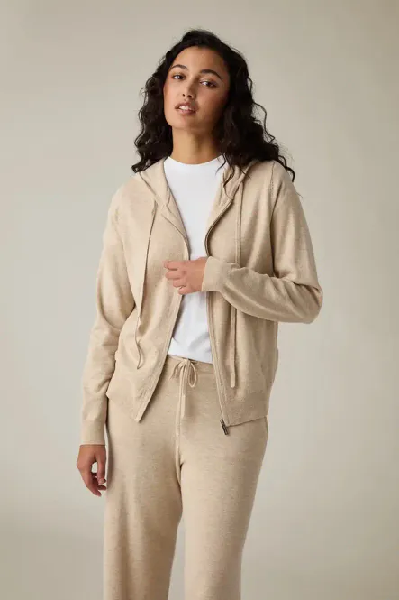 Hovedbilde Knitted Hoodie, Beige