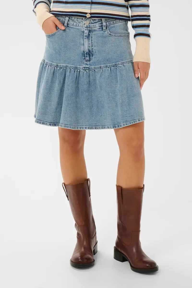 Polina Skirt, Light Blue Denim