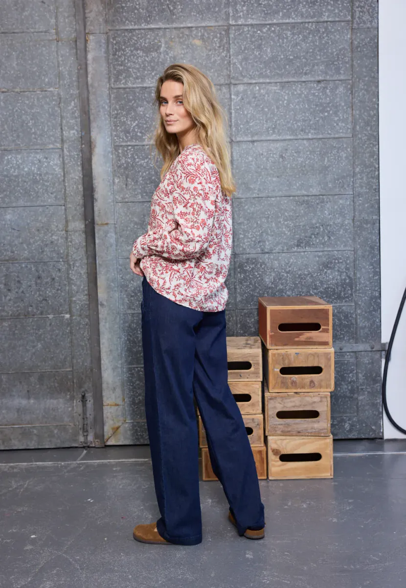 Abrina Blouse, Poppy Red