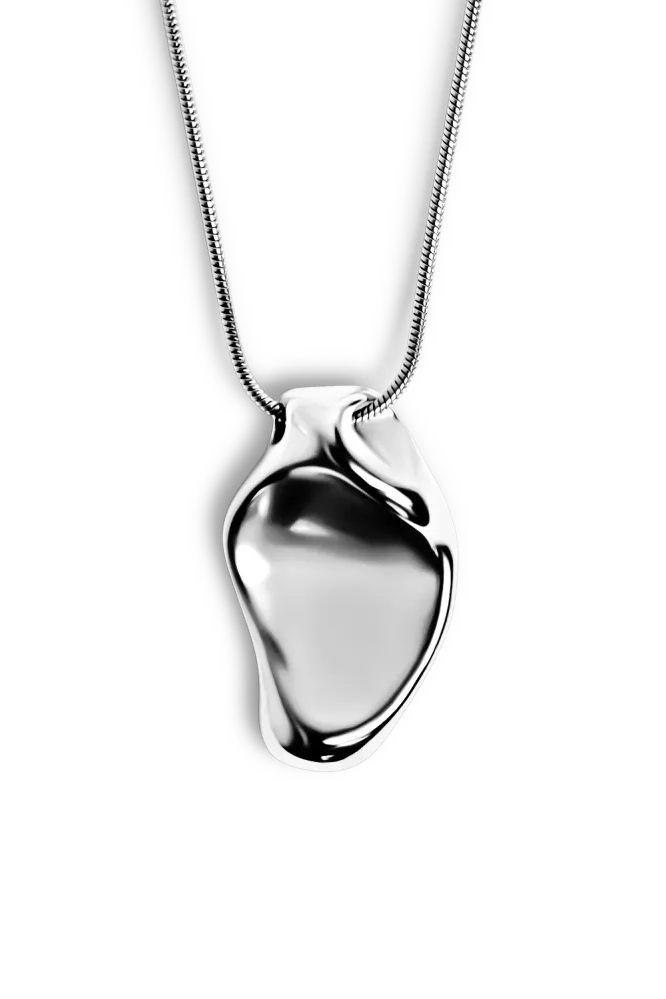 Arc Necklace, Silver (60+10cm)