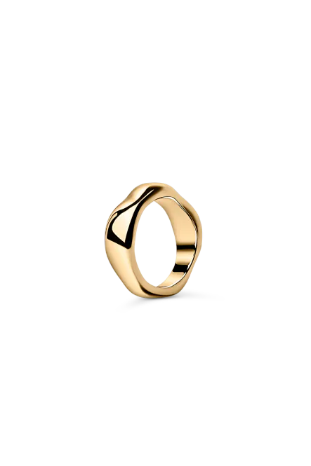 Hovedbilde Wavy Bold Ring, Gold