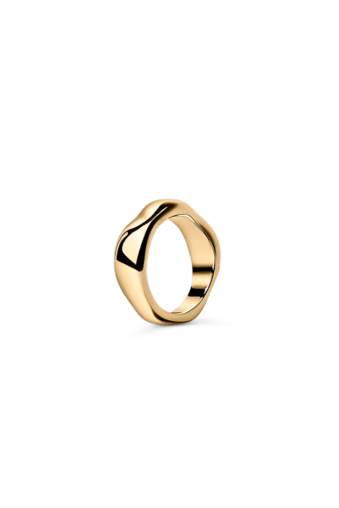Wavy Bold Ring, Gold