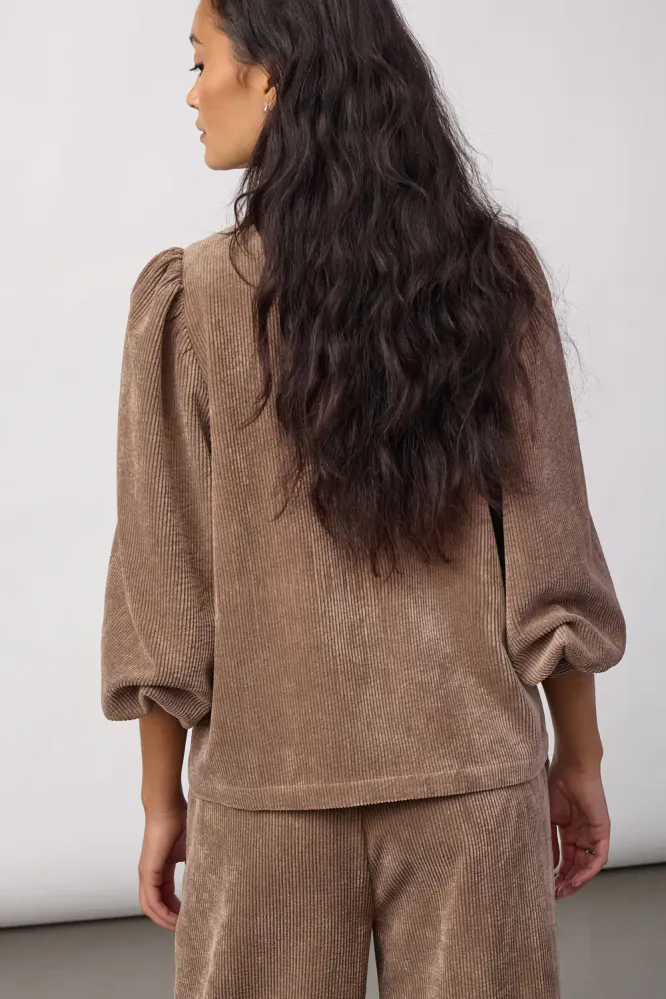 Daisy Cord Shirt, Walnut