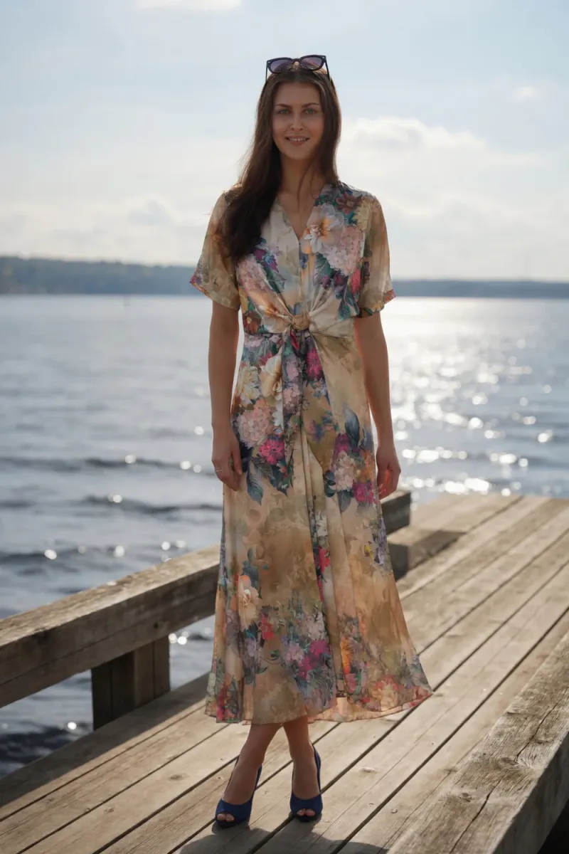 Faye Dress, Gold Blossom