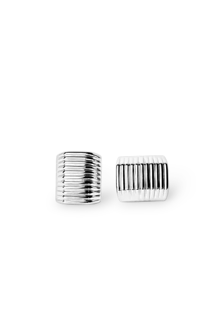 Hovedbilde Ribbed Earrings, Silver