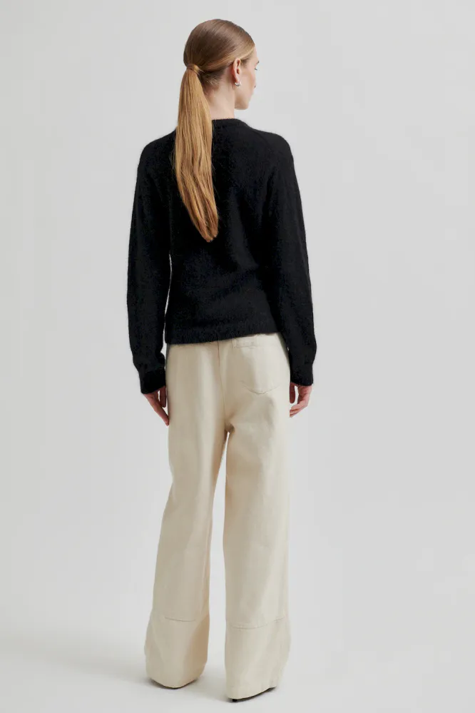 Solvej Knit O-Neck, Black