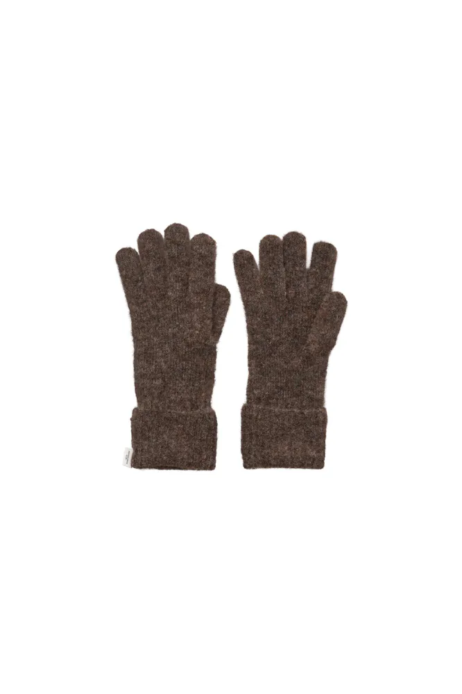 Alpaca-Wool Glove, Hot Fudge Brown