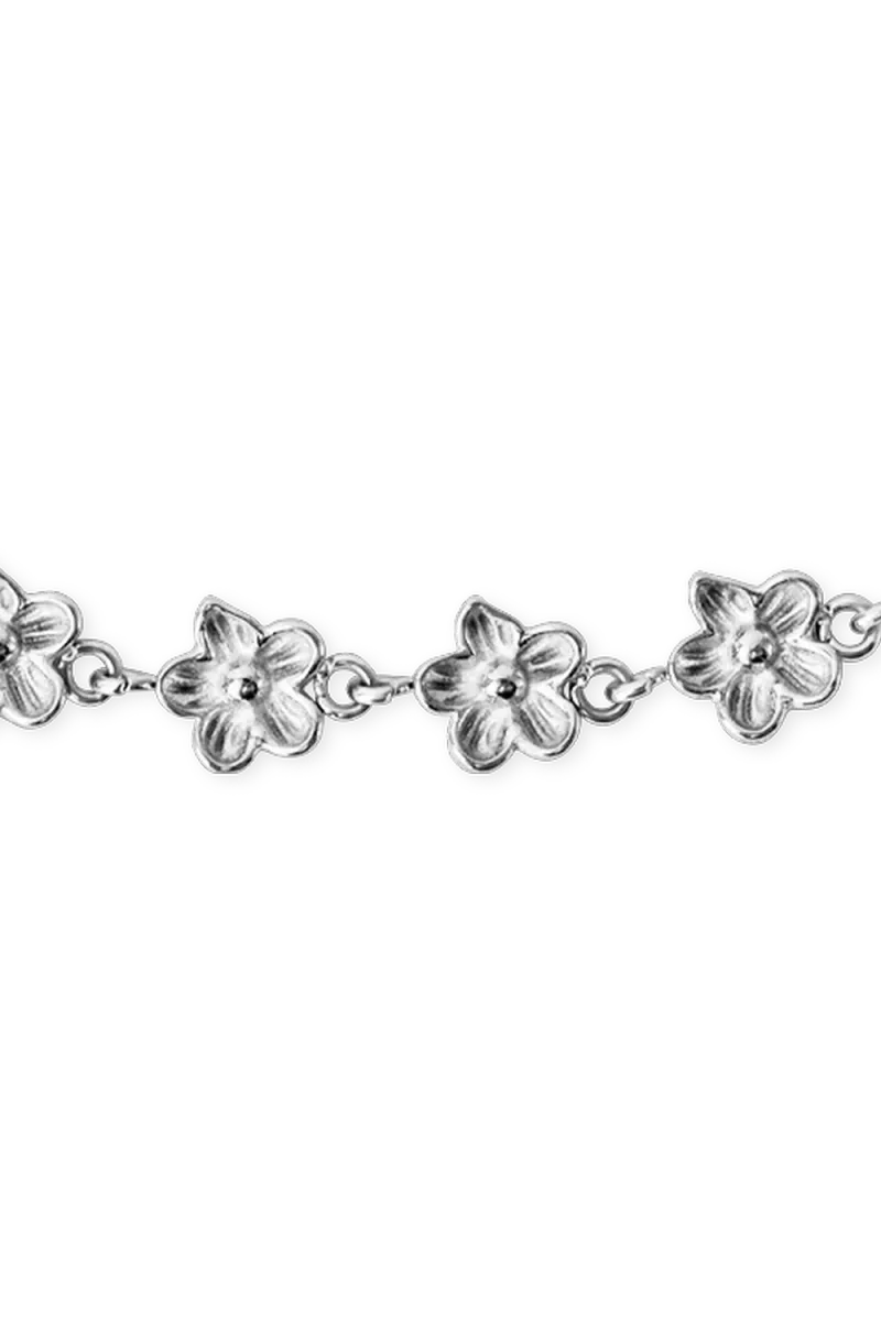 Flower Bracelet, Silver