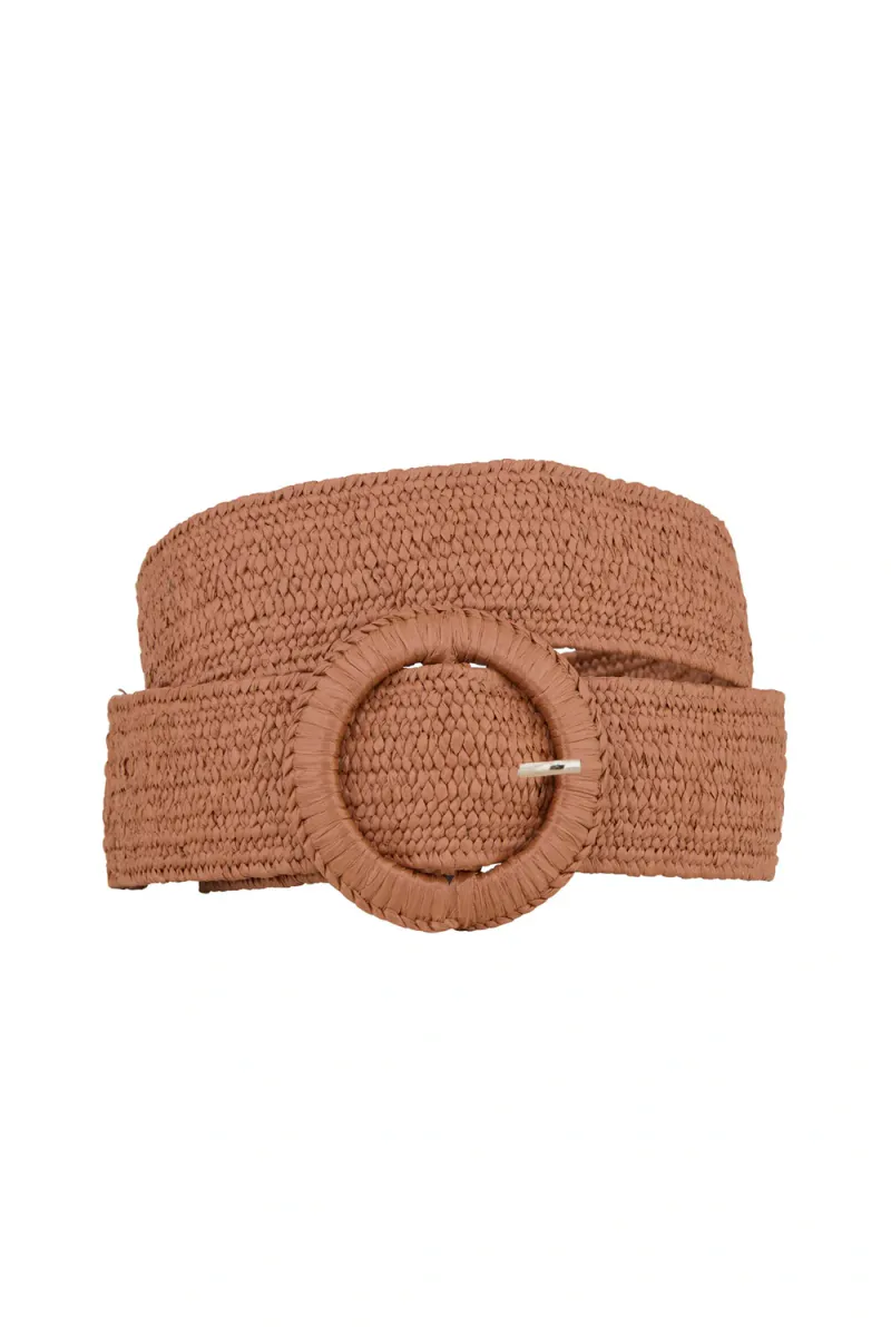 Wide Zia Belt, Mocha Brown