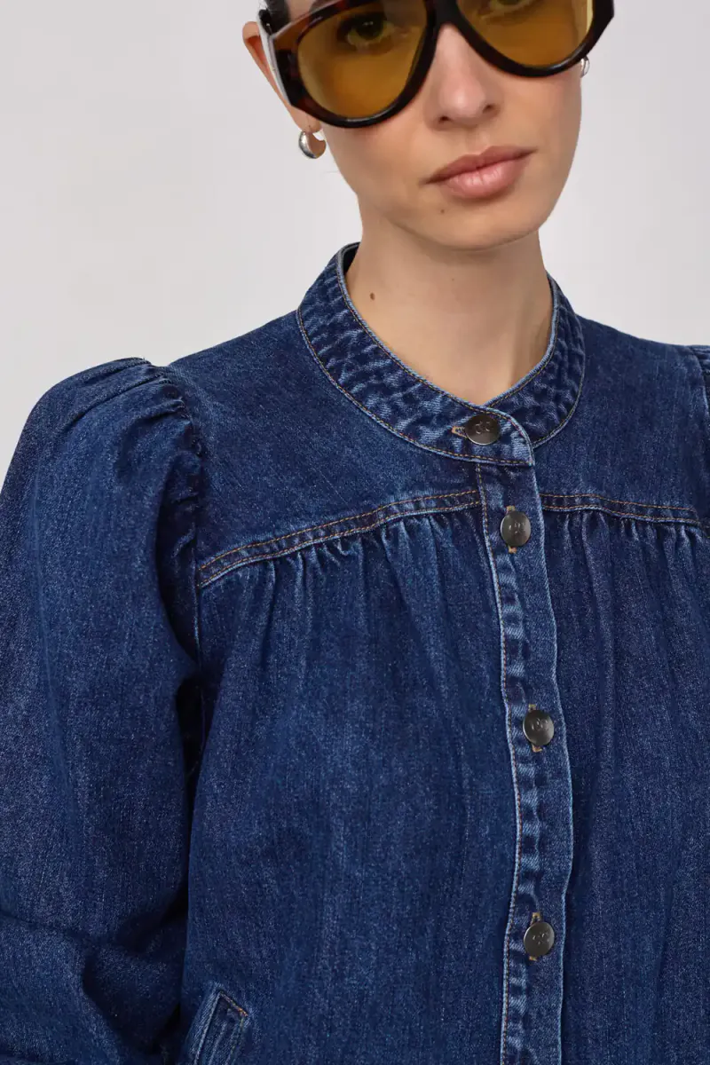 Denice LS Denim Shirt, Used Denim