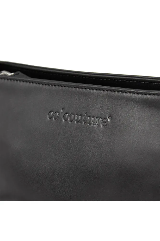 Phoebe Leather Braid Bag, Black