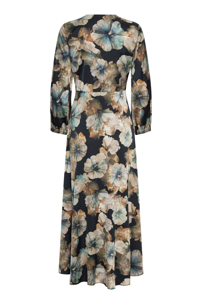 Faye Dress 3/4 sleeves, Maxi Floral