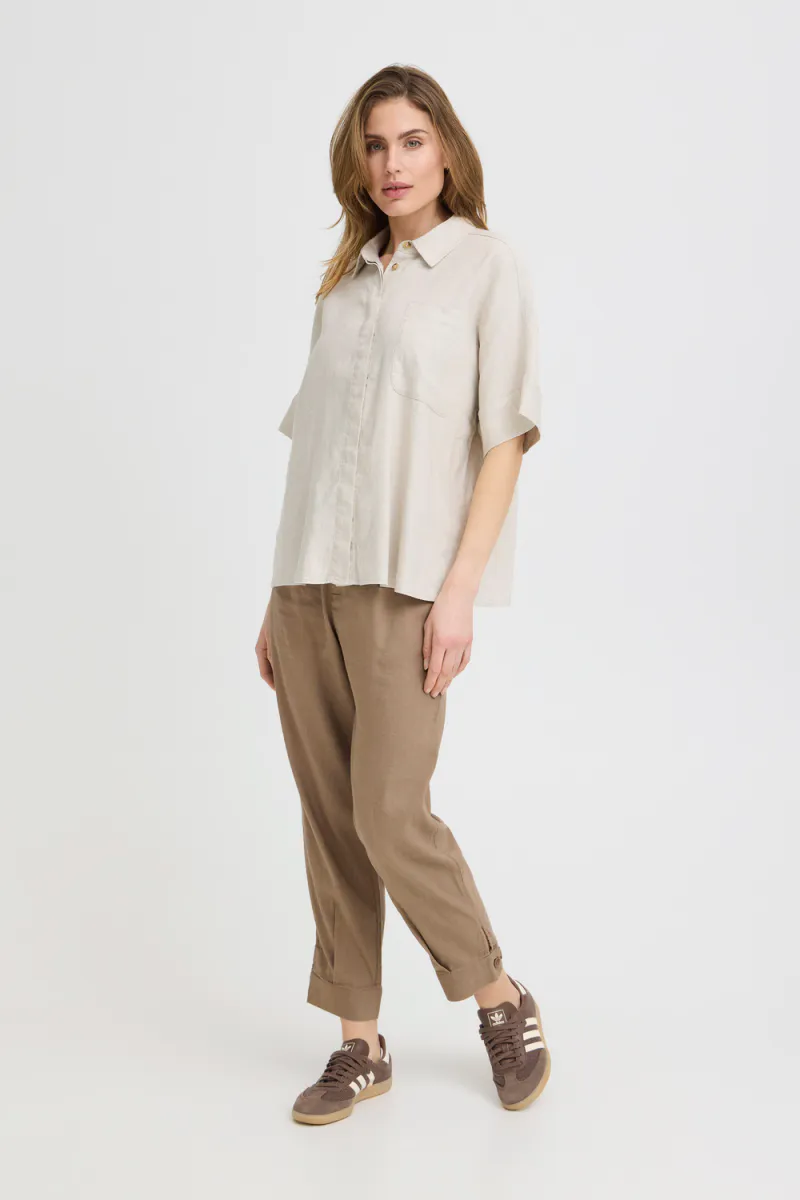 Luca HW Pant Ank Length Tap, Walnut