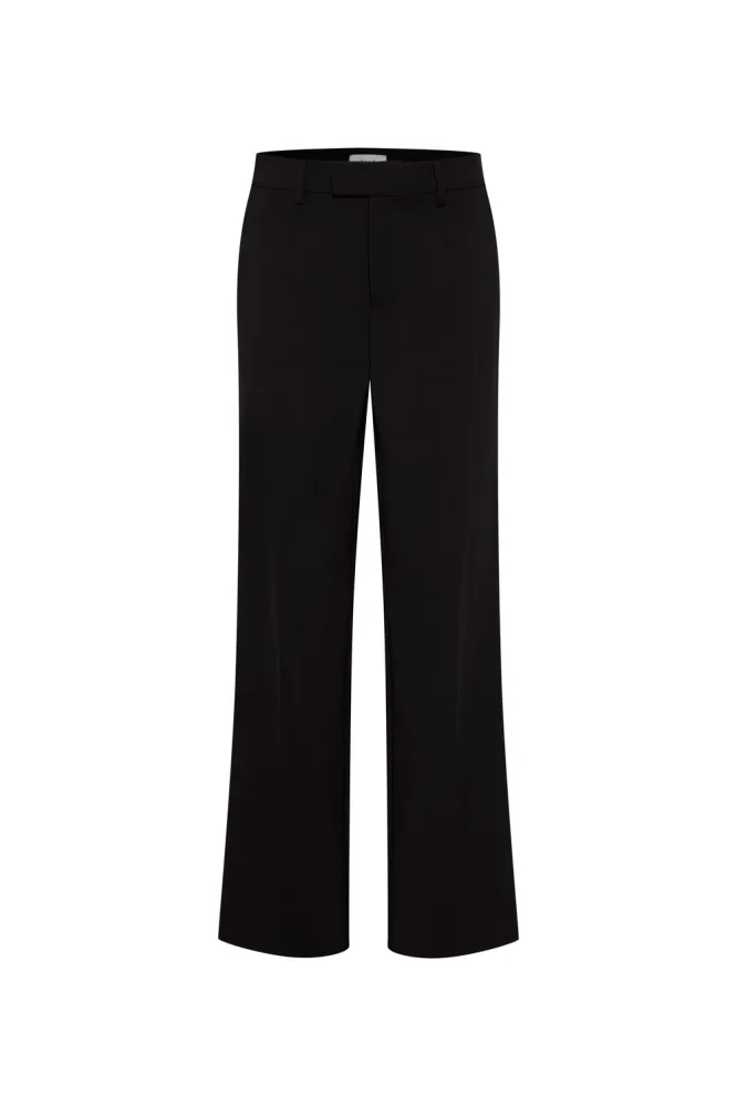 Bindy HW Pant Wide Leg, Black Beauty