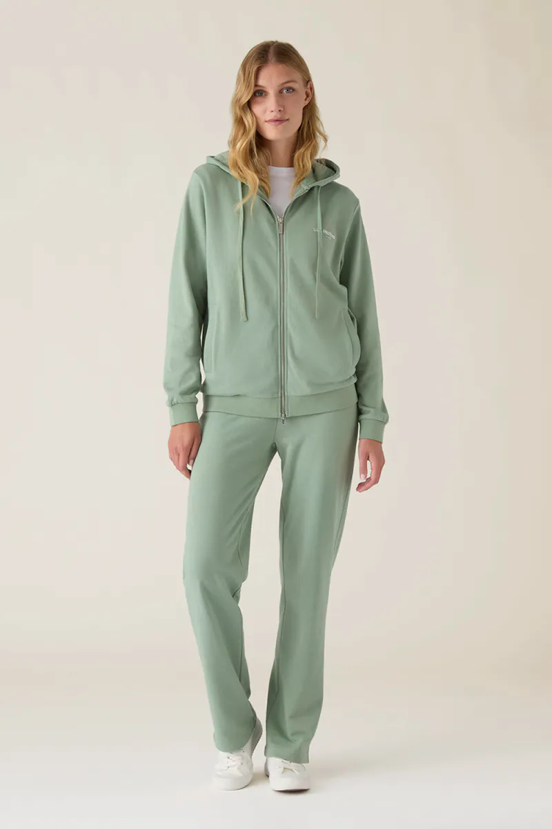 Classic Logo Zip Hoodie, Green