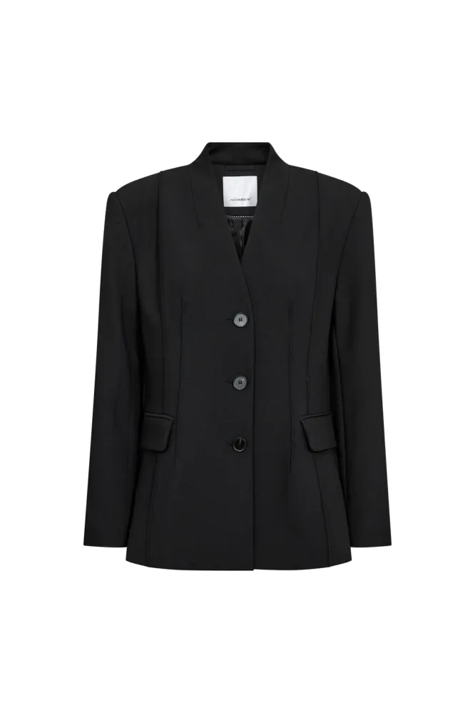 Vola Power Fitted Blazer, Black