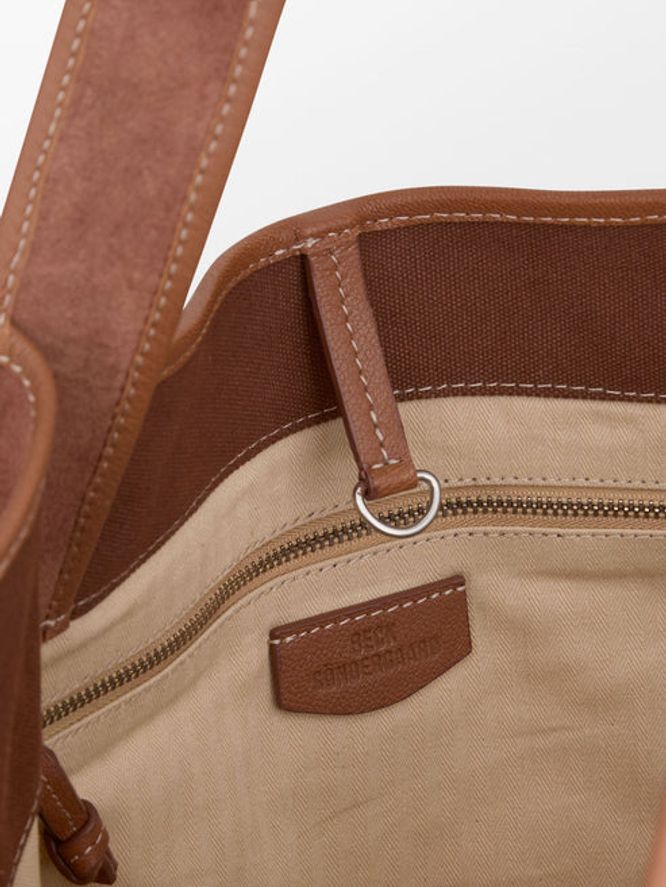 Suede Laurel Bag, Brown Tortoise Shell