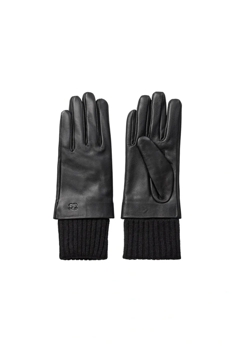 Edmund Leather Gloves, Black
