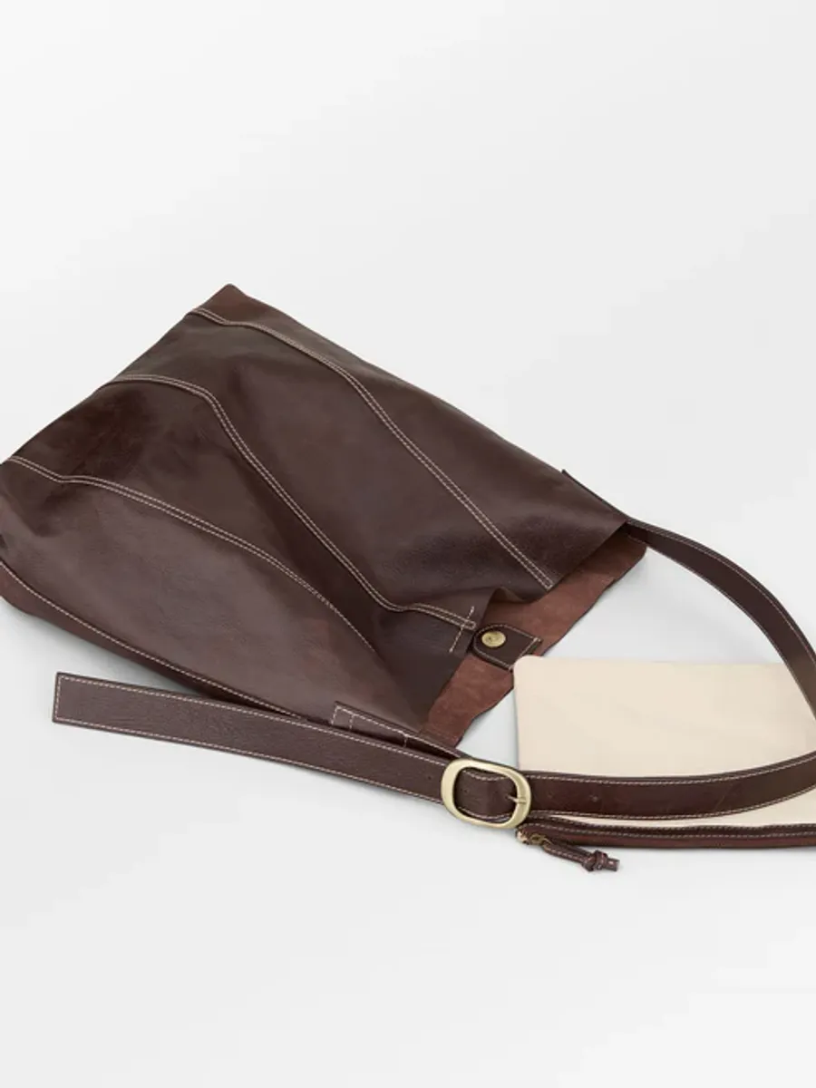 Panel Mae Buckle Bag, Chocolate Torte