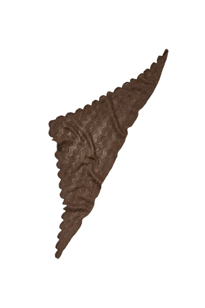 Opany Triangle Scarf, Hot Fudge Brown