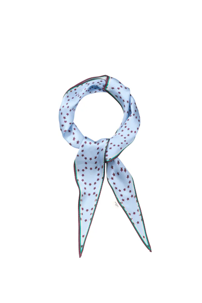 Starlia Grid Diamond Scarf, Skyway Blue