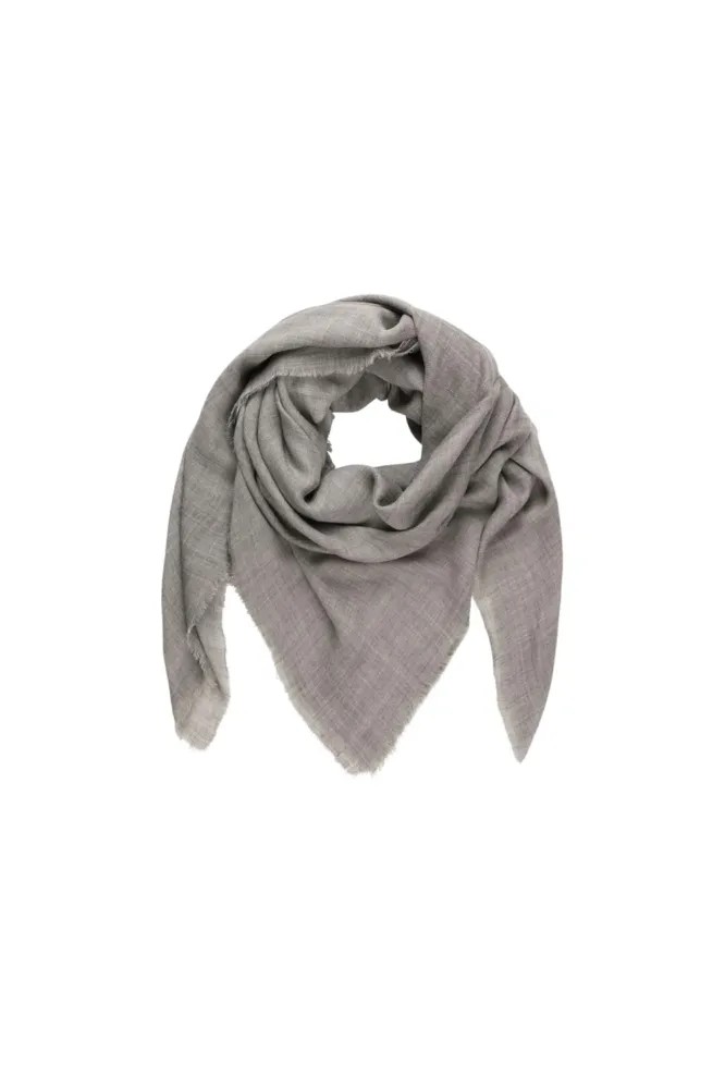 Mill Wool Scarf, Dark Grey Melange
