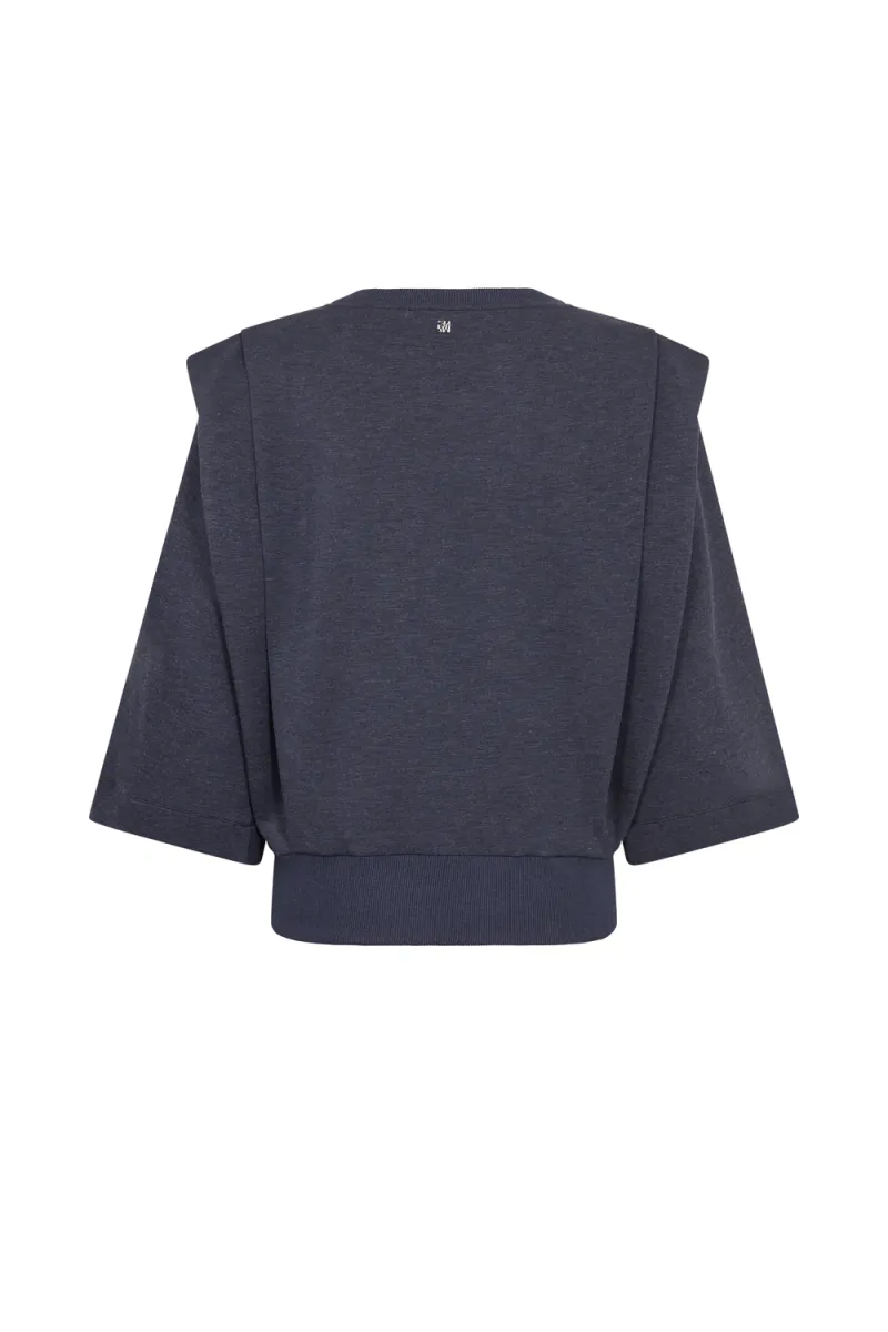 Mae O-3/4 Sleeve Sweatshirt, Salute Navy