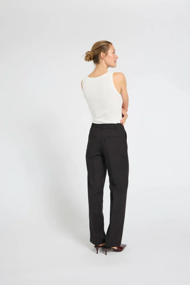 Bindy HW Pant Wide Leg, Black Beauty