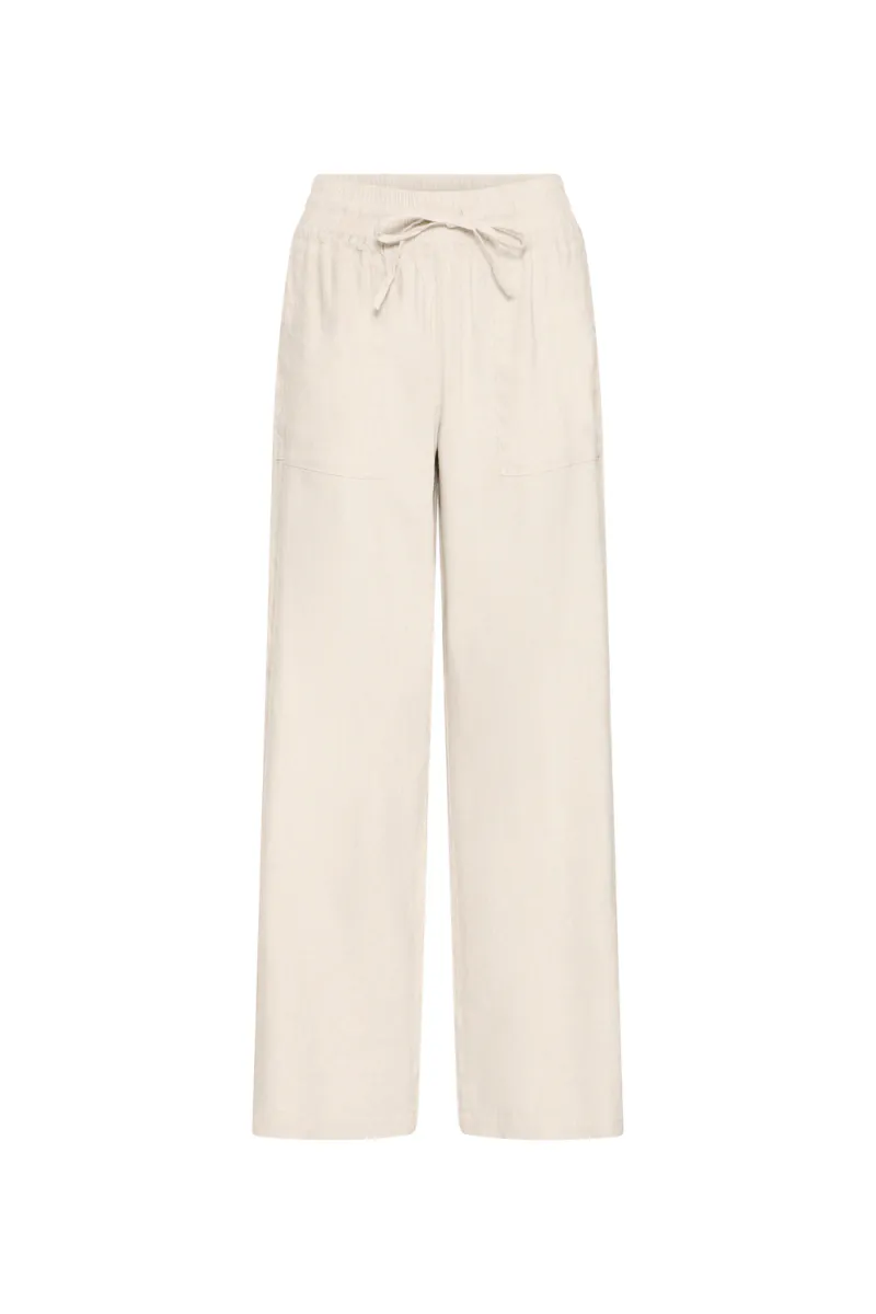 Luca Pant Full Length, Wide, Sandshell Melange