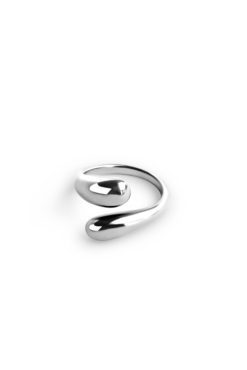 Adjustable Sleek Ring, Silver