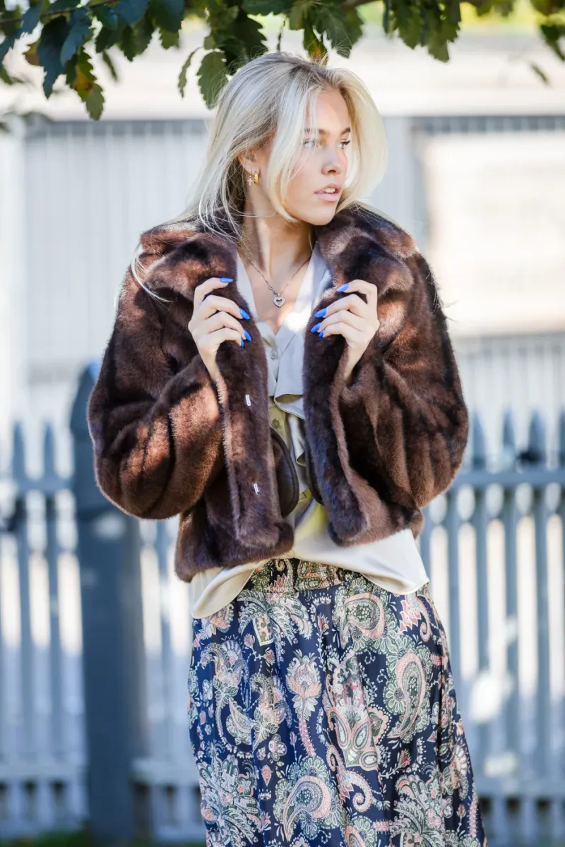 Savannah Skirt, Khaki Paisley
