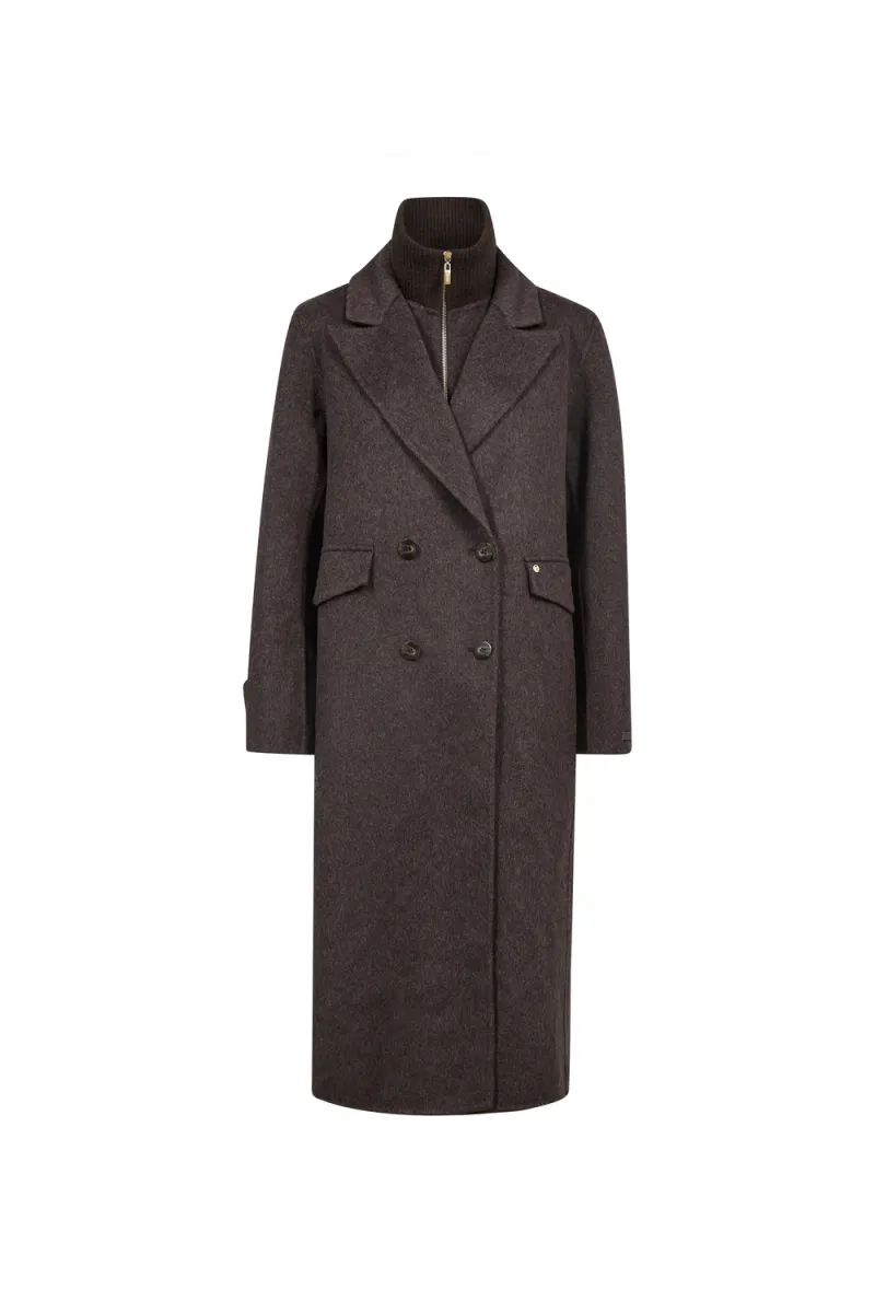 Alva Loisa Mock Neck Coat, Delicioso