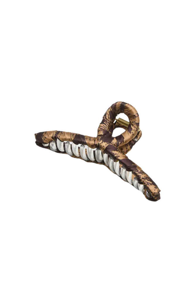 Tigaria Luster Hair Claw, Wild Orchid, Brown Sugar