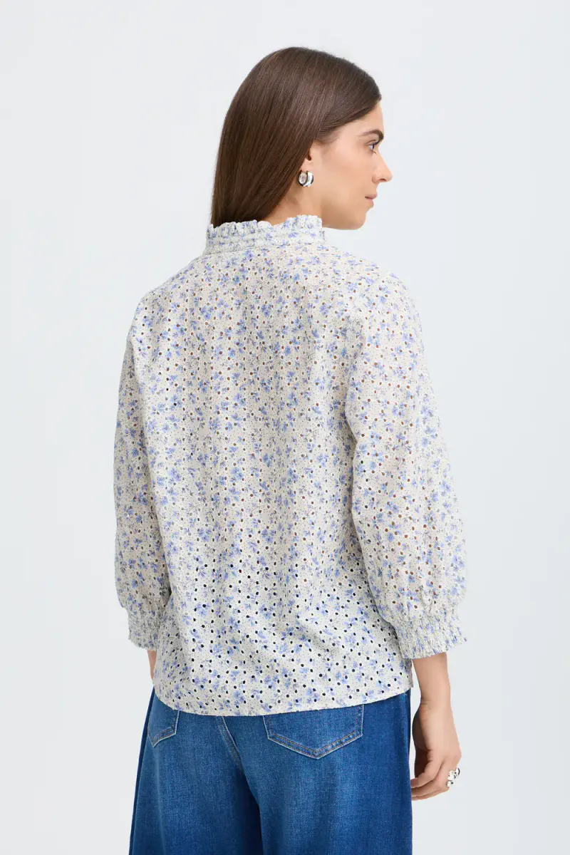 Dolores 3/4 SL Blouse, Vista Blue
