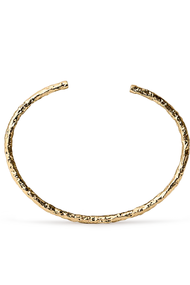 Textured Bangle Bracelet, Gold