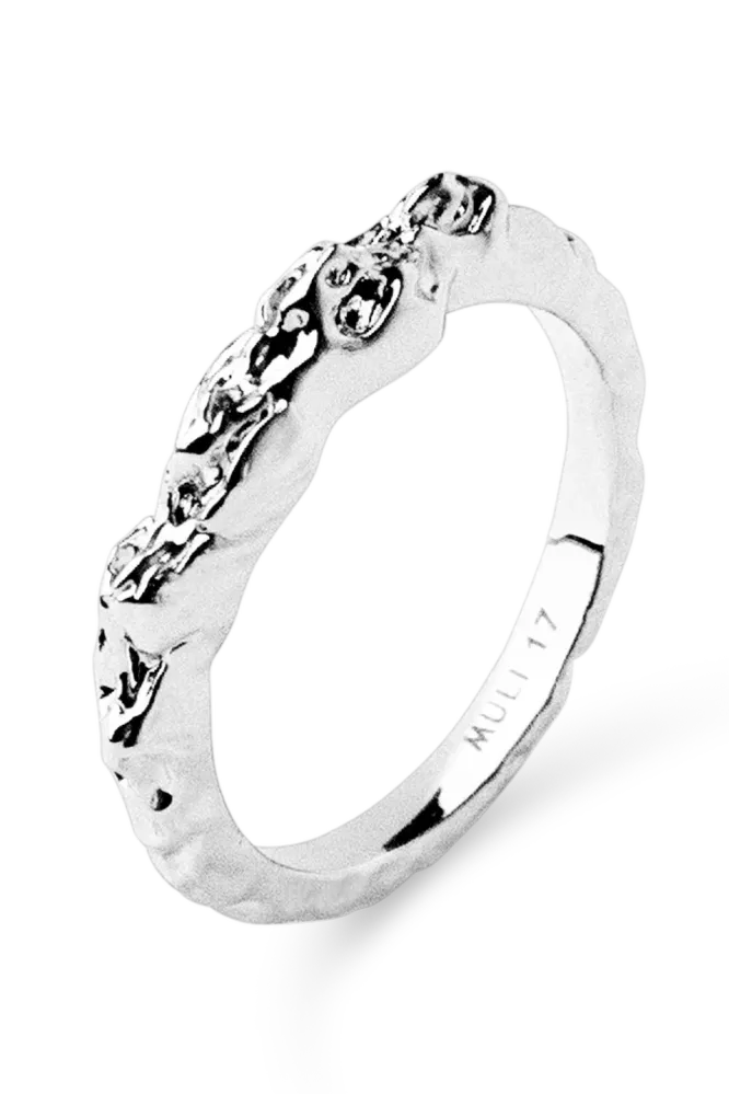 Structured Thin Ring, Silver
