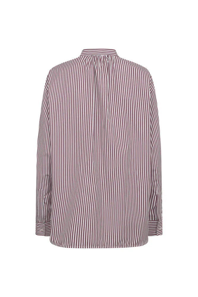 Karis Slim Stripe Shirt, Cabernet