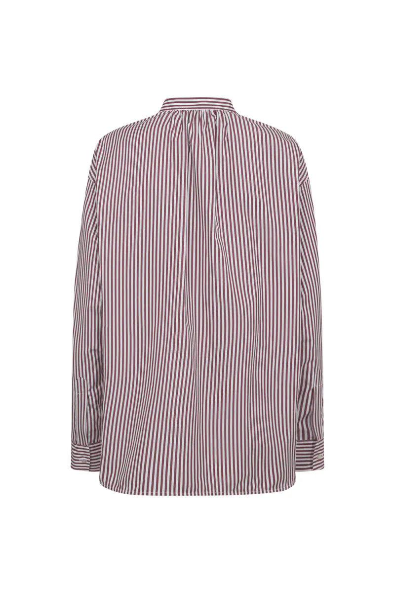 Karis Slim Stripe Shirt, Cabernet