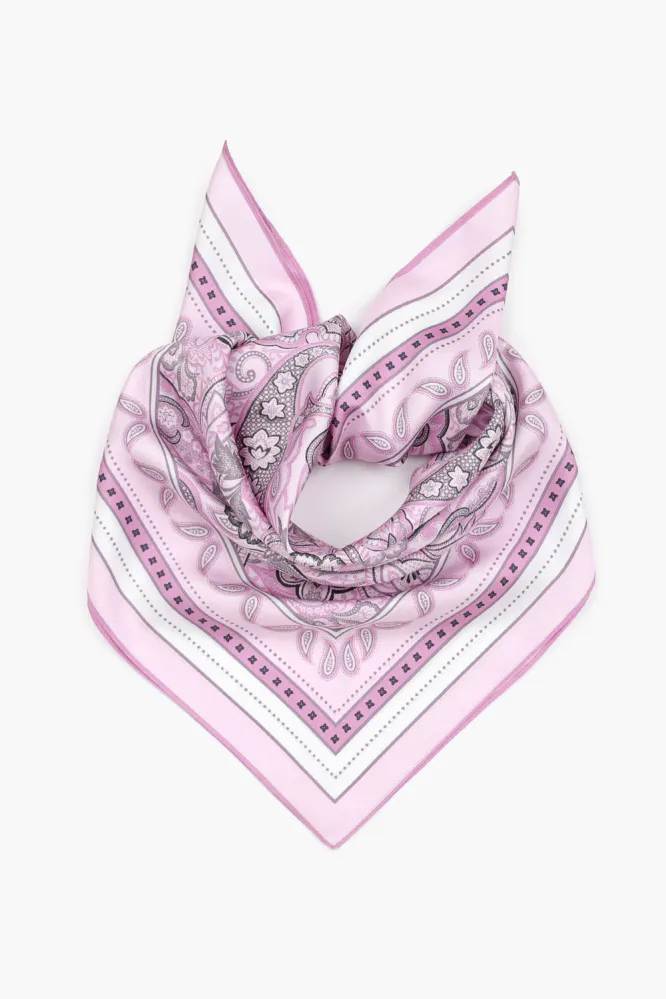 Maya Silkeskjerf 65 x 65 cm, Lys Rosa