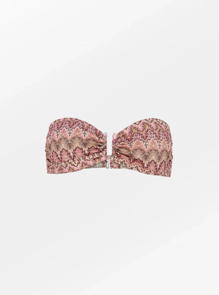 Amber Bandeau Bikini Top, Dusty Rose